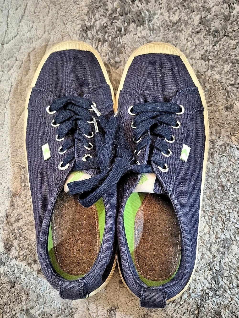 Navy Cariuma Canvas Sneakers Size 8